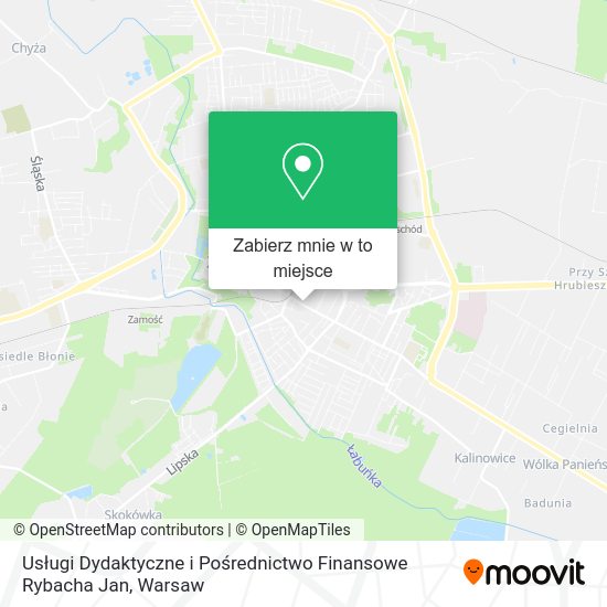 Mapa Usługi Dydaktyczne i Pośrednictwo Finansowe Rybacha Jan