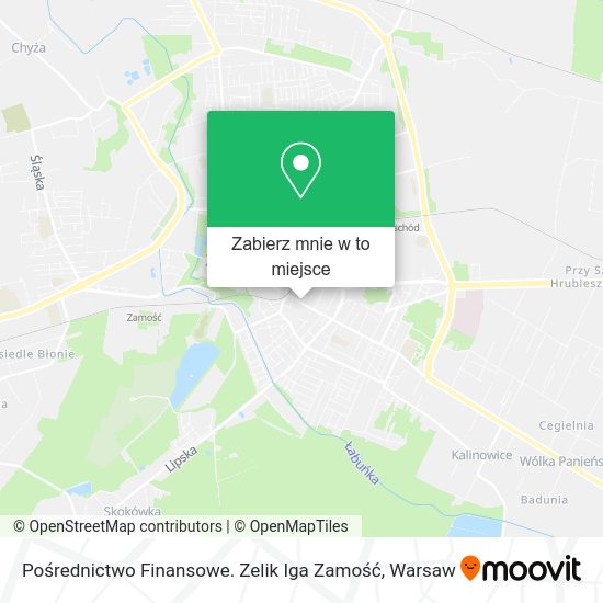 Mapa Pośrednictwo Finansowe. Zelik Iga Zamość