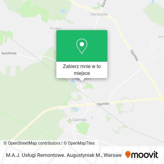 Mapa M.A.J. Usługi Remontowe. Augustyniak M.