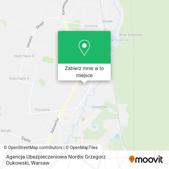 Mapa Agencja Ubezpieczeniowa Nordis Grzegorz Dukowski