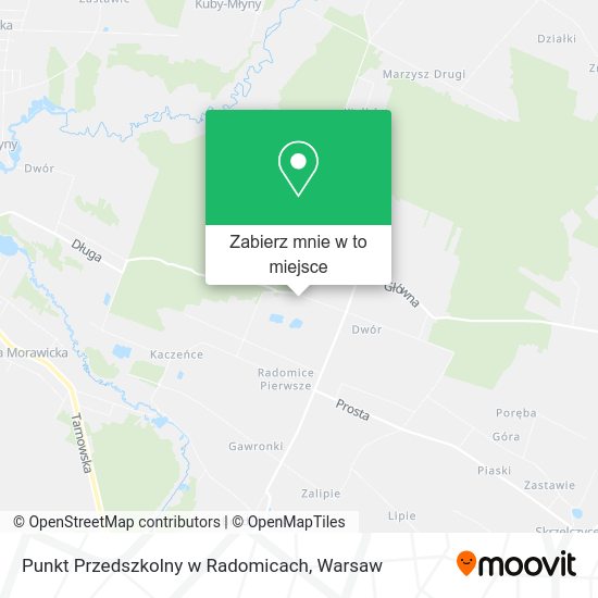 Mapa Punkt Przedszkolny w Radomicach