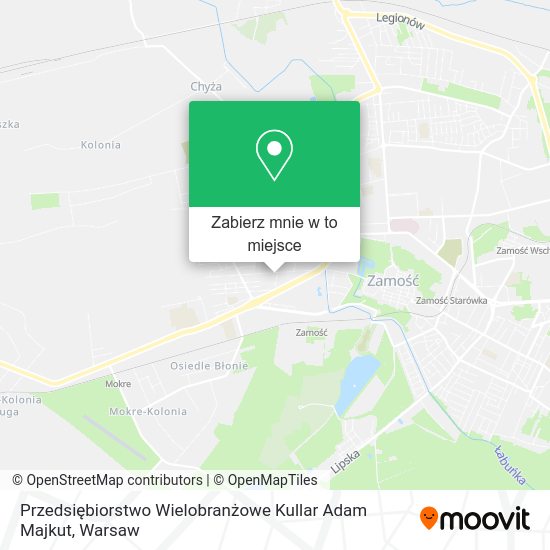 Mapa Przedsiębiorstwo Wielobranżowe Kullar Adam Majkut