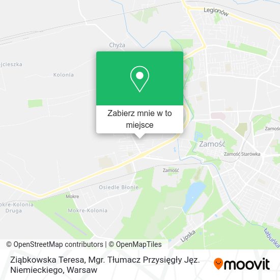 Mapa Ziąbkowska Teresa, Mgr. Tłumacz Przysięgły Jęz. Niemieckiego