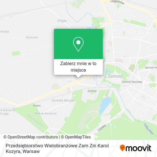 Mapa Przedsiębiorstwo Wielobranżowe Zam Zin Karol Kozyra