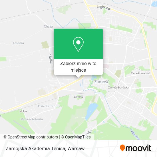 Mapa Zamojska Akademia Tenisa