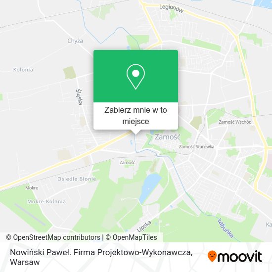 Mapa Nowiński Paweł. Firma Projektowo-Wykonawcza