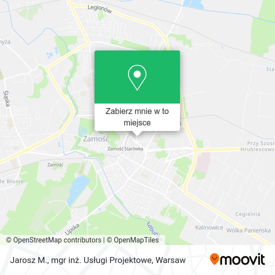 Mapa Jarosz M., mgr inż. Usługi Projektowe