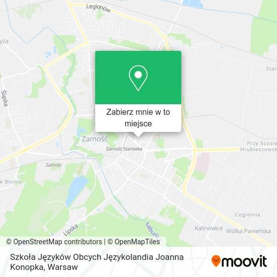 Mapa Szkoła Języków Obcych Językolandia Joanna Konopka