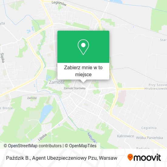 Mapa Paździk B., Agent Ubezpieczeniowy Pzu