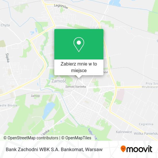 Mapa Bank Zachodni WBK S.A. Bankomat