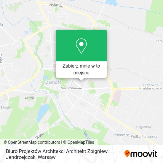 Mapa Biuro Projektów Architekci Architekt Zbigniew Jendrzejczak