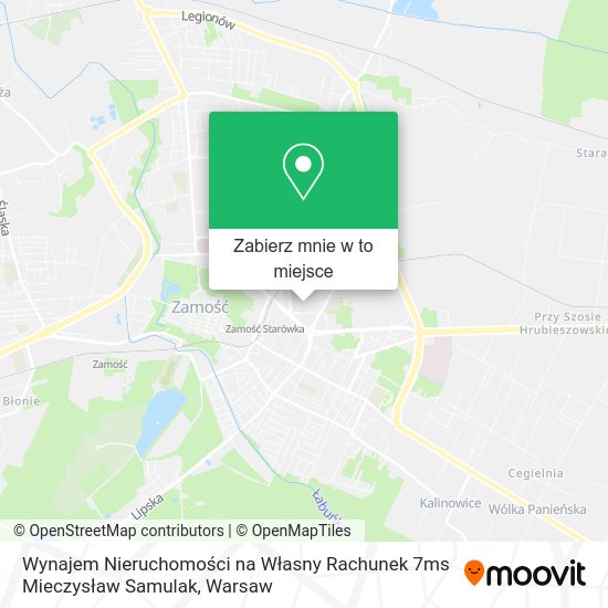 Mapa Wynajem Nieruchomości na Własny Rachunek 7ms Mieczysław Samulak