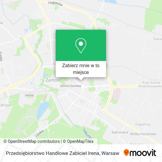 Mapa Przedsiębiorstwo Handlowe Zabiciel Irena