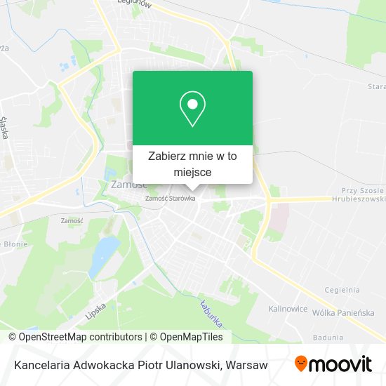 Mapa Kancelaria Adwokacka Piotr Ulanowski