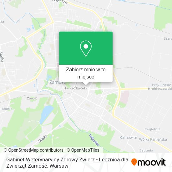 Mapa Gabinet Weterynaryjny Zdrowy Zwierz - Lecznica dla Zwierząt Zamość