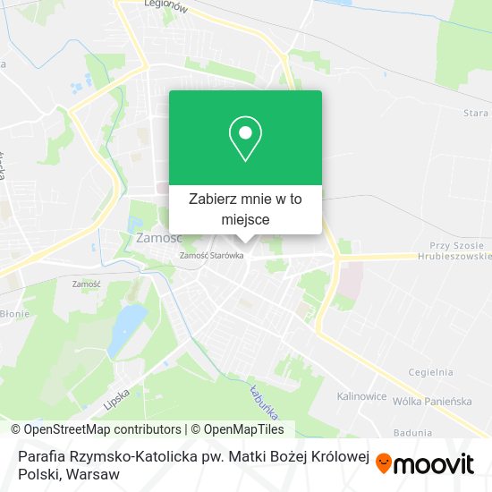 Mapa Parafia Rzymsko-Katolicka pw. Matki Bożej Królowej Polski