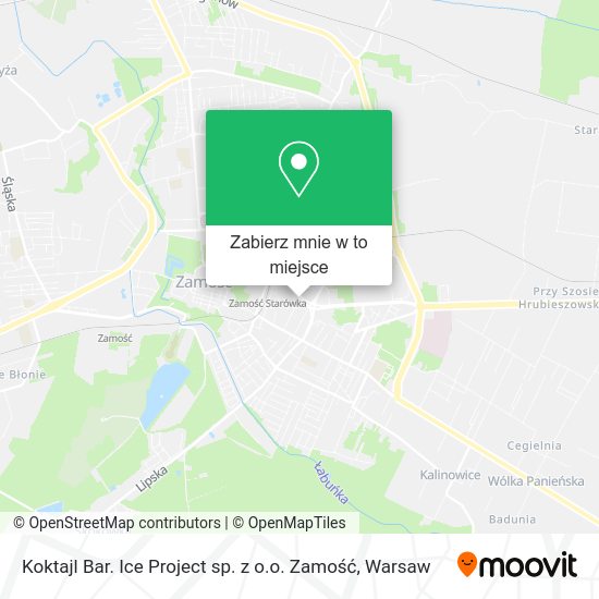 Mapa Koktajl Bar. Ice Project sp. z o.o. Zamość