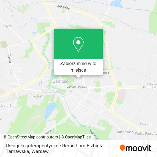 Mapa Usługi Fizjoterapeutyczne Remedium Elżbieta Tarnawska