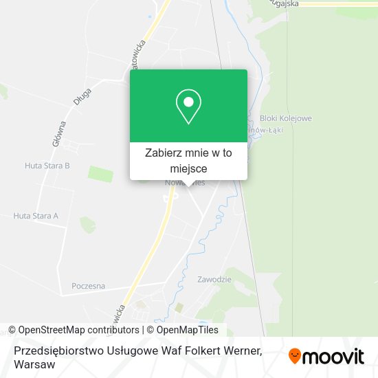 Mapa Przedsiębiorstwo Usługowe Waf Folkert Werner