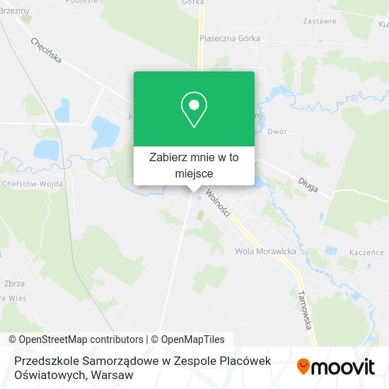 Mapa Przedszkole Samorządowe w Zespole Placówek Oświatowych