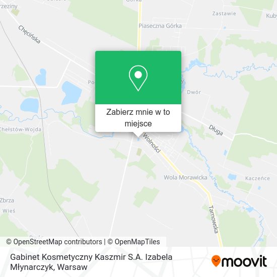 Mapa Gabinet Kosmetyczny Kaszmir S.A. Izabela Młynarczyk