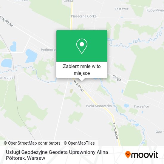 Mapa Usługi Geodezyjne Geodeta Uprawniony Alina Półtorak