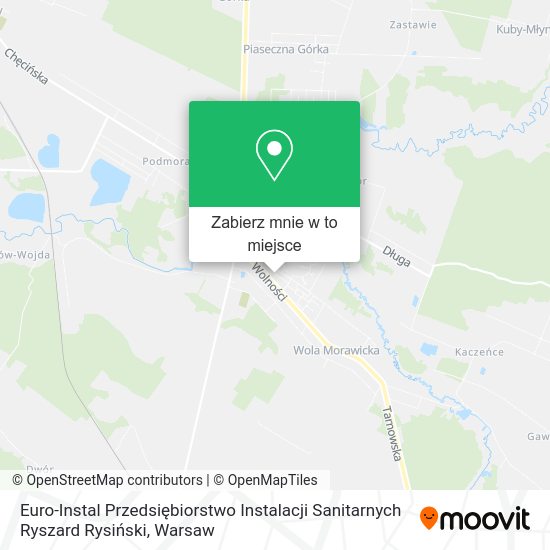 Mapa Euro-Instal Przedsiębiorstwo Instalacji Sanitarnych Ryszard Rysiński