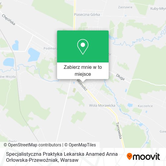 Mapa Specjalistyczna Praktyka Lekarska Anamed Anna Orłowska-Przewoźniak