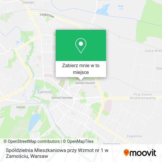 Mapa Spółdzielnia Mieszkaniowa przy Wzmot nr 1 w Zamościu