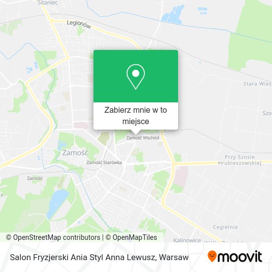 Mapa Salon Fryzjerski Ania Styl Anna Lewusz