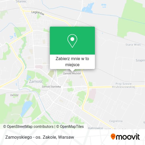 Mapa Zamoyskiego - os. Zakole