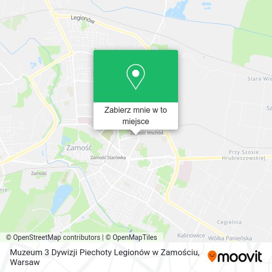 Mapa Muzeum 3 Dywizji Piechoty Legionów w Zamościu