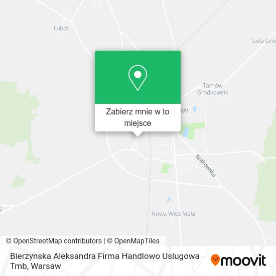 Mapa Bierzynska Aleksandra Firma Handlowo Uslugowa Tmb