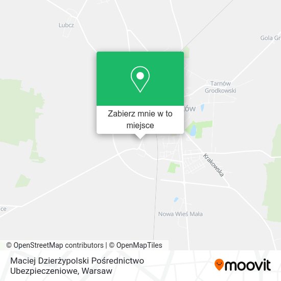 Mapa Maciej Dzierżypolski Pośrednictwo Ubezpieczeniowe