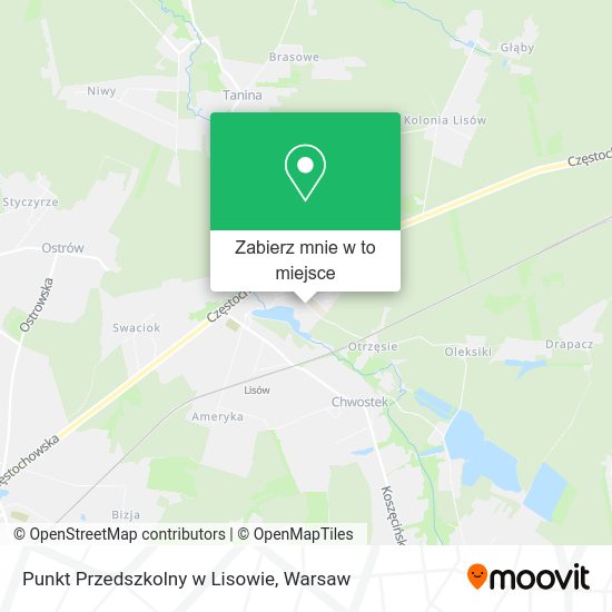 Mapa Punkt Przedszkolny w Lisowie