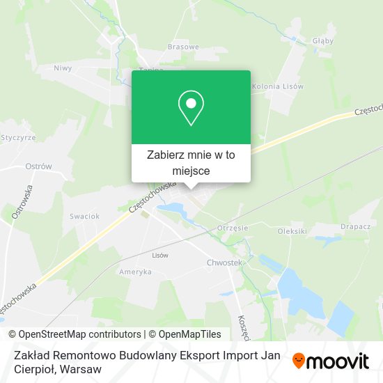 Mapa Zakład Remontowo Budowlany Eksport Import Jan Cierpioł