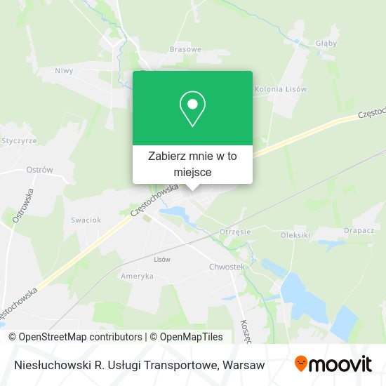 Mapa Niesłuchowski R. Usługi Transportowe