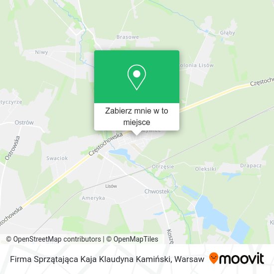 Mapa Firma Sprzątająca Kaja Klaudyna Kamiński