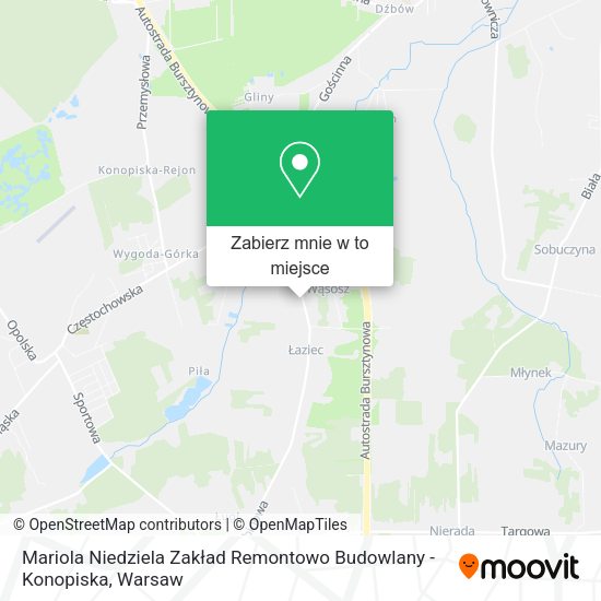 Mapa Mariola Niedziela Zakład Remontowo Budowlany - Konopiska