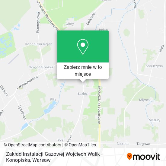 Mapa Zakład Instalacji Gazowej Wojciech Walik - Konopiska