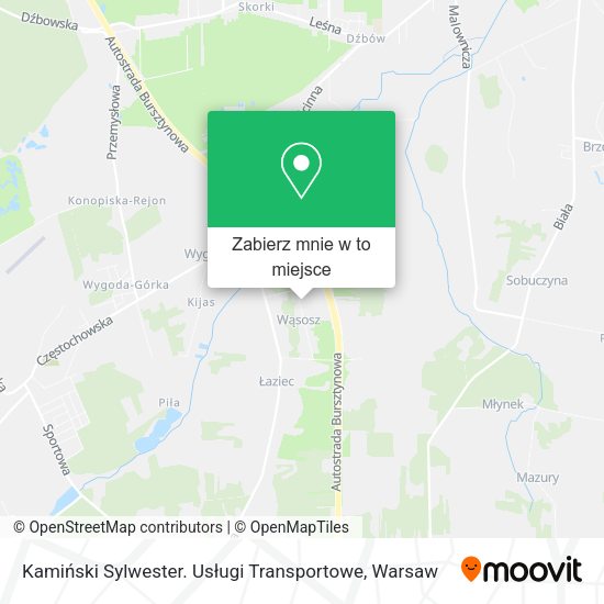 Mapa Kamiński Sylwester. Usługi Transportowe