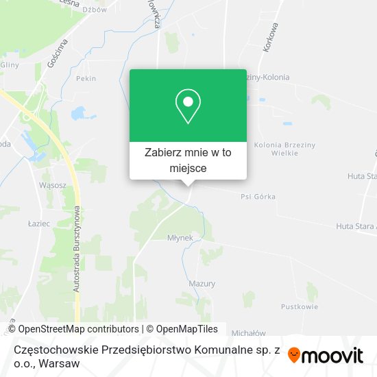 Mapa Częstochowskie Przedsiębiorstwo Komunalne sp. z o.o.