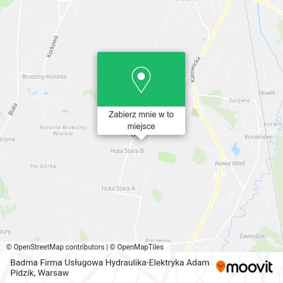 Mapa Badma Firma Usługowa Hydraulika-Elektryka Adam Pidzik