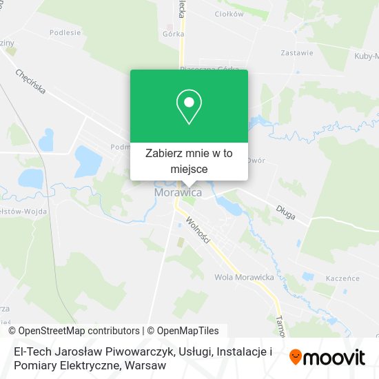 Mapa El-Tech Jarosław Piwowarczyk, Usługi, Instalacje i Pomiary Elektryczne