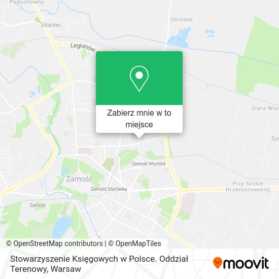 Mapa Stowarzyszenie Księgowych w Polsce. Oddział Terenowy