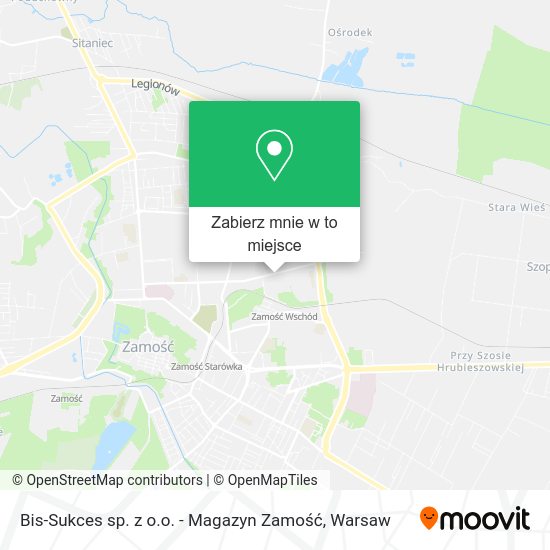 Mapa Bis-Sukces sp. z o.o. - Magazyn Zamość