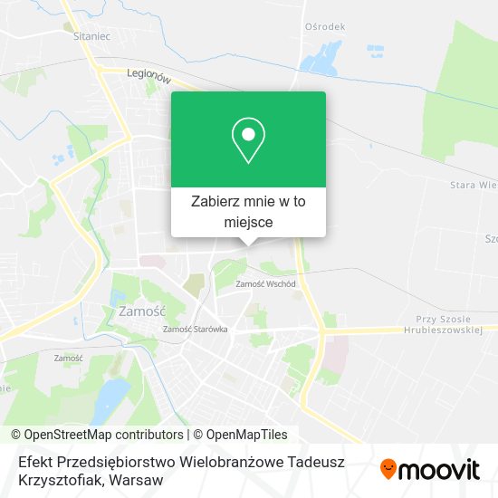 Mapa Efekt Przedsiębiorstwo Wielobranżowe Tadeusz Krzysztofiak