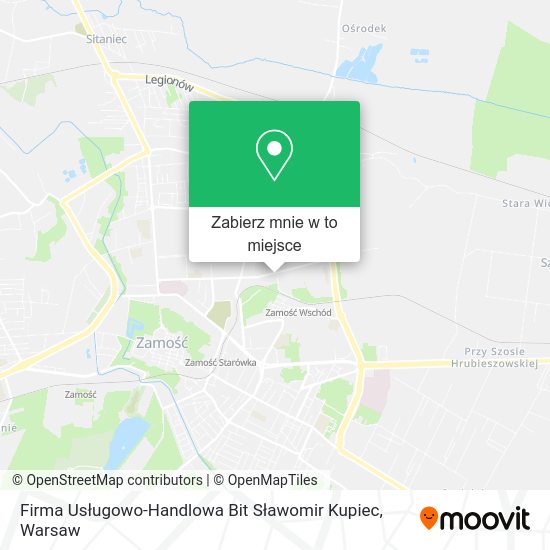 Mapa Firma Usługowo-Handlowa Bit Sławomir Kupiec