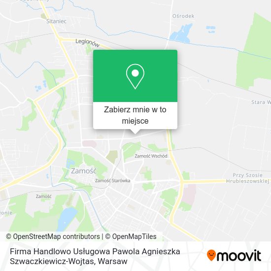 Mapa Firma Handlowo Usługowa Pawola Agnieszka Szwaczkiewicz-Wojtas