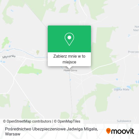 Mapa Pośrednictwo Ubezpieczeniowe Jadwiga Migała